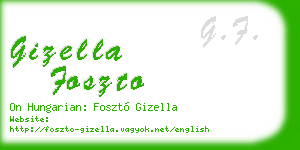 gizella foszto business card