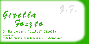 gizella foszto business card